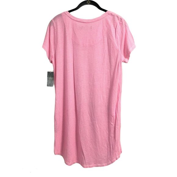NEW Lauren Ralph Lauren Pink Striped Sleep Shirt Nightgown Womens XS - Picture 2 of 8